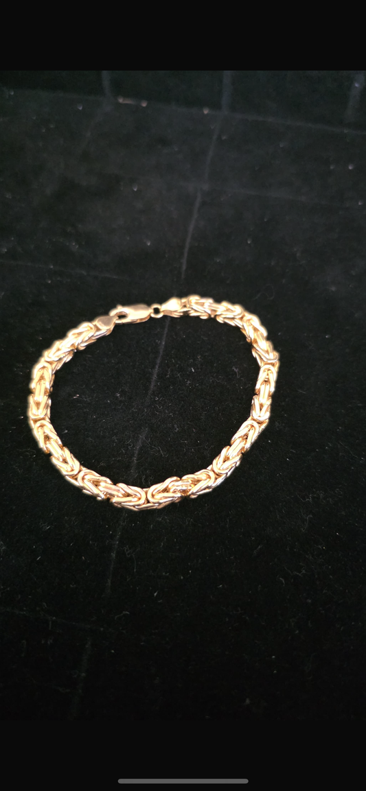 Stylish 10K Gold Chino Link Bracelet – Bold & Timeless Design”